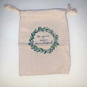 NWOT “Be your own beautiful” Canvas Drawstring Pouch